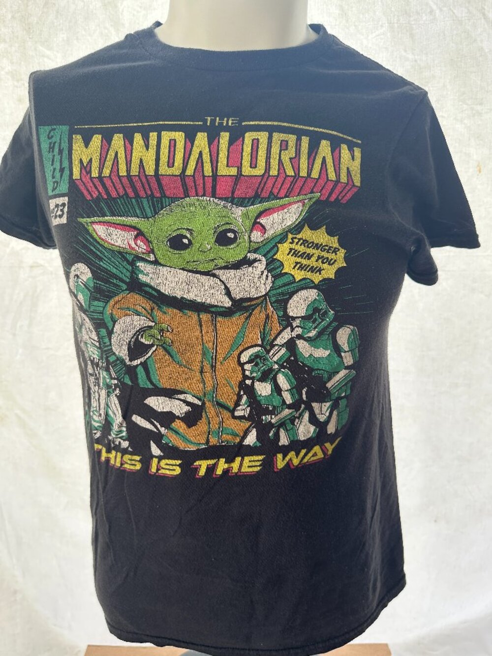 The Mandalorian This is the Way Goku Men's Black T Shirt Size Small Cotton
